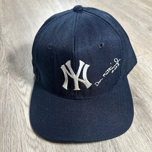 Vintage New York Yankees Hat Don‎ Mattingly #23 Snapback MLB AJD Blue Cap - Picture 1 of 9